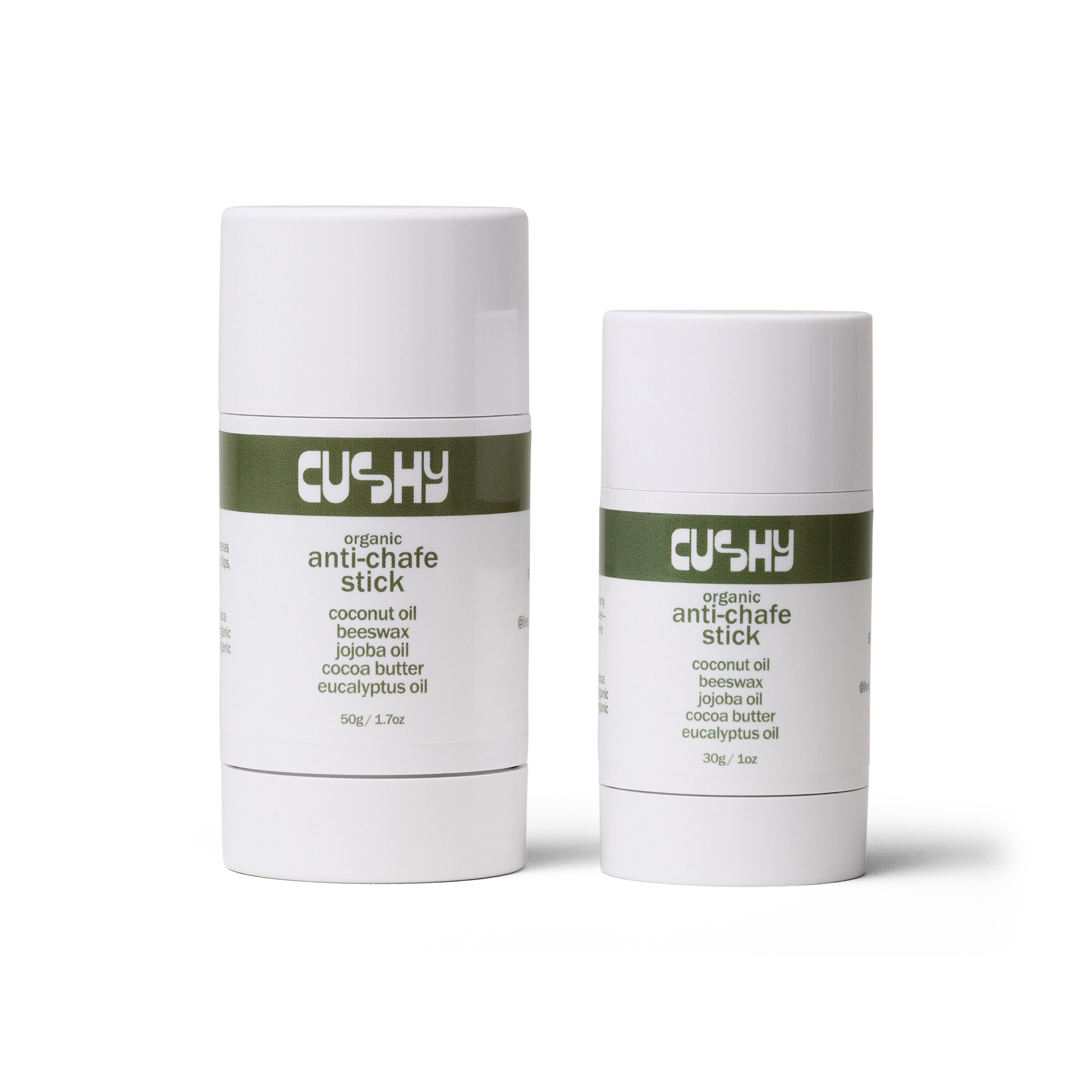 Five Simple Clean Ingredients in Live Cushy’s™ Anti-Chafe Stick